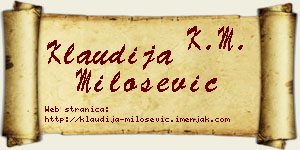 Klaudija Milošević vizit kartica